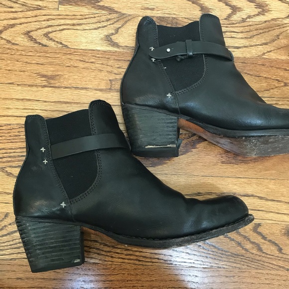 Rag and Bone Black Leather Harrow Booties - Picture 6 of 6